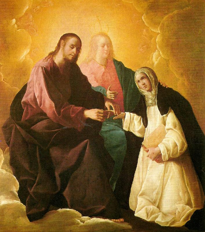 mystical betrothal of st,catalina de siena, Francisco de Zurbaran